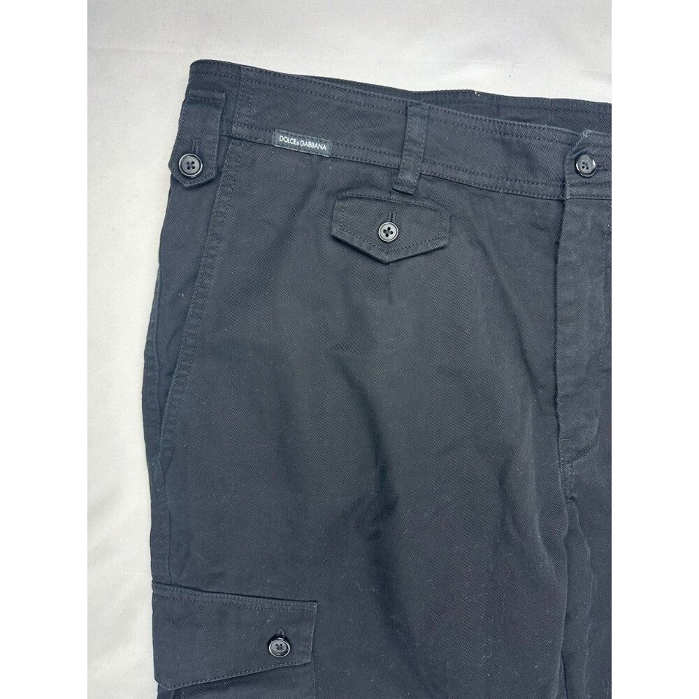 DOLCE & GABBANA Cropped Logo-print Twill Cargo Pants Size 54 $1229 - Picture 11 of 16